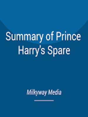 cover image of Summary of Prince Harry's Spare